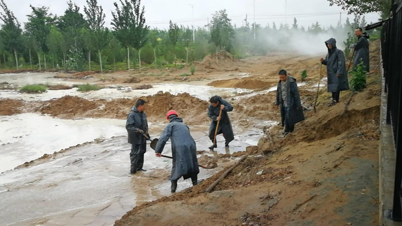 宁夏鑫尔特公司干群抗击狂风雨确保生产清静正常运转