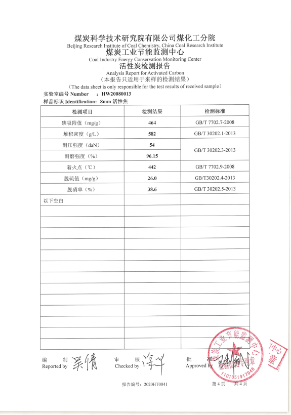 神木分公司活性焦专项研究获突破